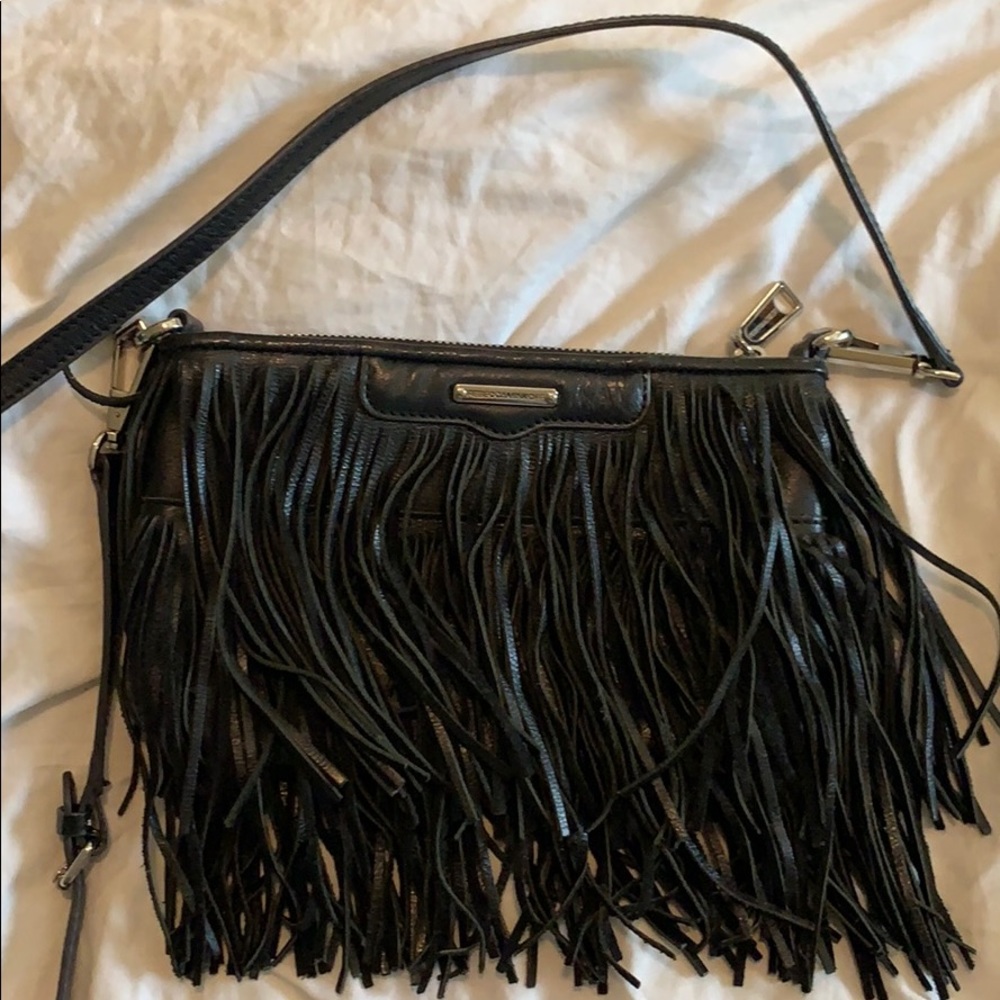 Rebecca Minkoff black fringe bag